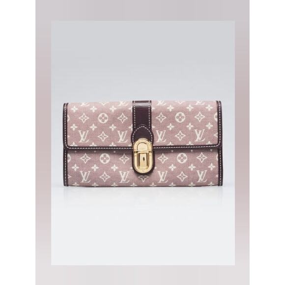 Louis Vuitton Red Sepia LV Monogram Idylle Canvas Sarah Wallet - Picture 1 of 10